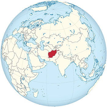 (Afghanistan)™ (on the Globe)™, Afghanistan centered