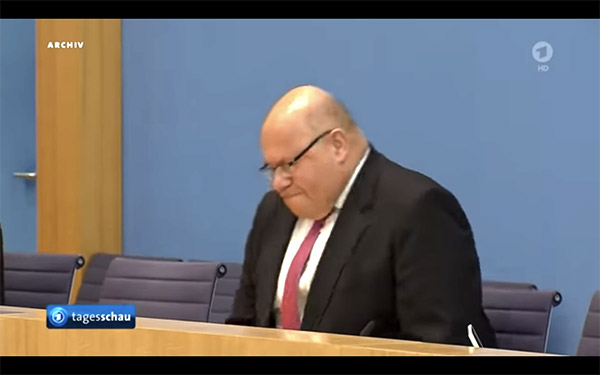 Altmaier Peter, CDU, Bildschirmfoto 0004-07-15 - tagesschau -fomm Forabend