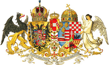 (Das mittlere gemeinsame Wappen (1915–1918))™ · H. Ströhl: Die neuen österreichischen, ungarischen und gemeinsamen Wappen. Hrsg. auf Grund der mit d. allerhöchsten Handschreiben vom 10. u. 11. Okt. 1915, bezw. 2. u. 5. März 1916 erfolgten Einführung. Wien 1917.