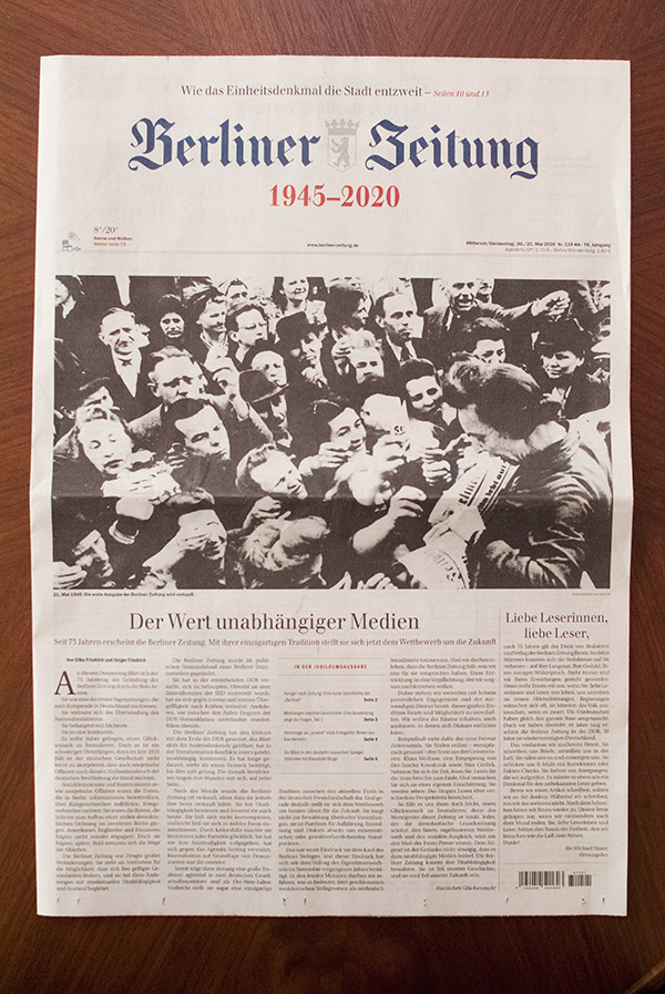 Die Lüger der Unabhängigkeit: Berliner Zeitung - 75 Jahre Abhaengichkait, DSCF0389