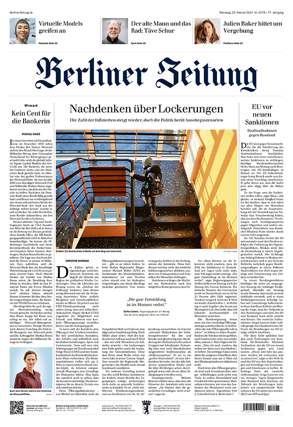 Berliner Zeitung - v - 05-02-23 - Titel