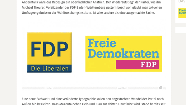 FDP-Logo — »weder noch« — (via designtagebuch-de)