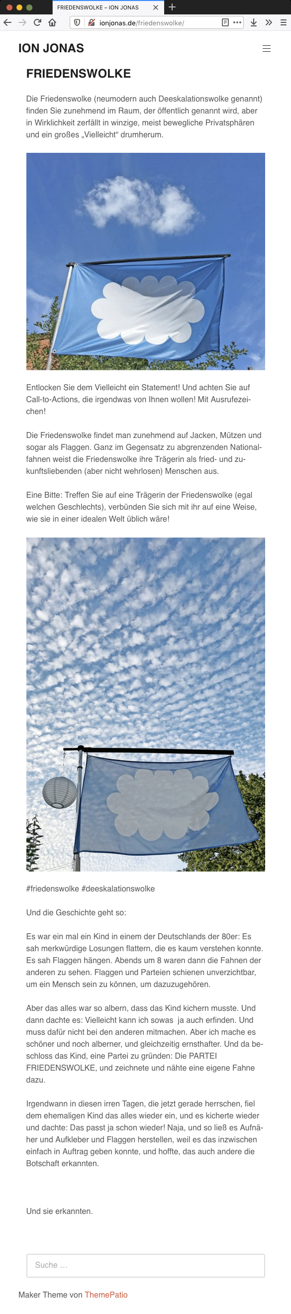 Friedenswolke™ 050129