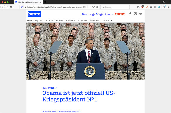 Obama - US-Kriegspresident - NO1 - Bildschirmfoto - bento - 2020-05-16