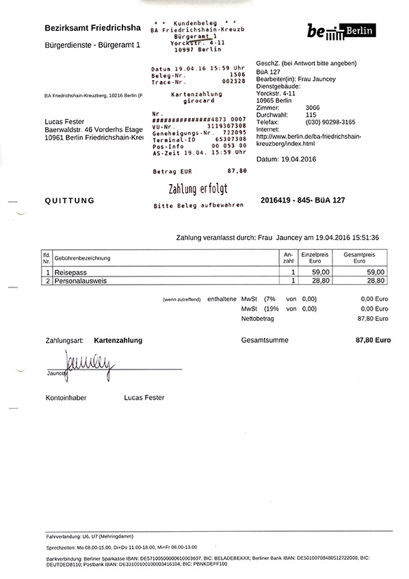 ordentliche Staatsburger - Pass Personalausweis 2016