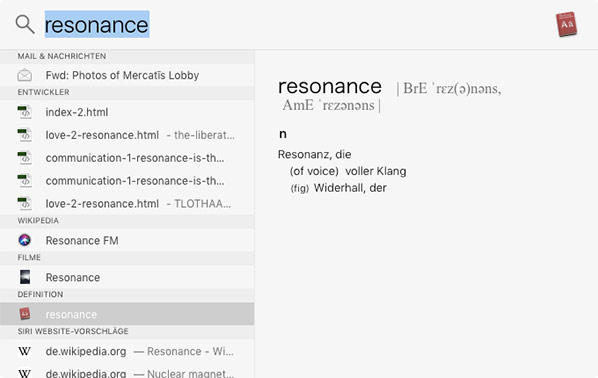 Resonannz