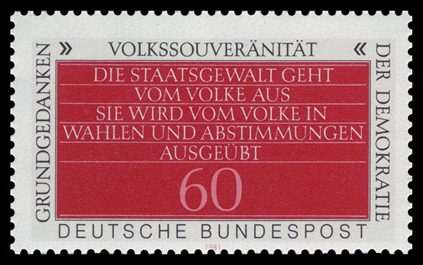 Souverænitæt - Briefmarke - Deutsche Bundespost (DBP) – 1981-1107 - Grundgedanken der Demokratie