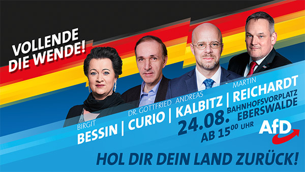 AfD — candy-dates in des Eber's Wälldchen's Bahnhoofsfourplattz.