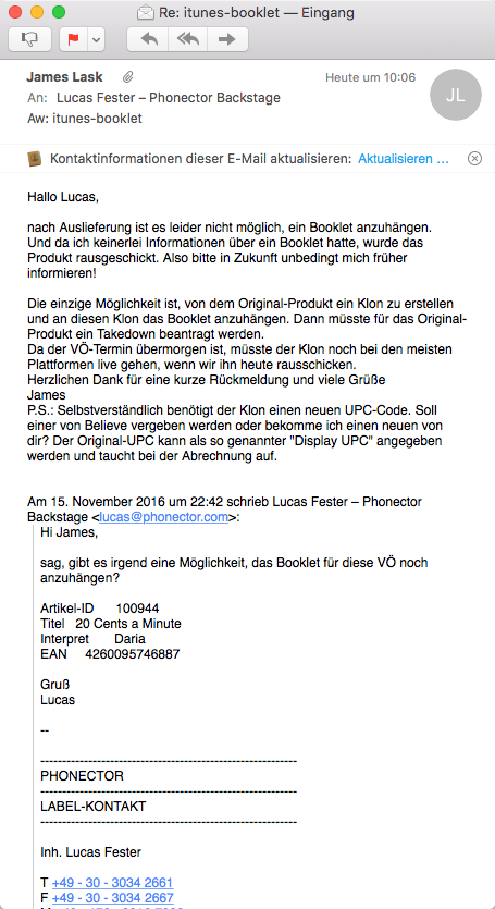 apple, iTunes und das booklet