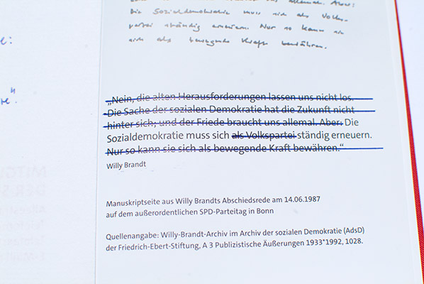 SPD Partaibuch – opening Sequence: Willy-Brandt-Zitat