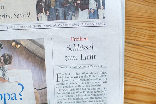 Freiheit - Schlüssel zum Licht – Stephan-Andreas Casdorff – Tagesspiegel - 0003-01-06