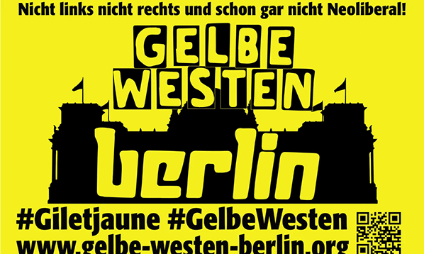 Gelbe Westen Berlin Banner beschnitten