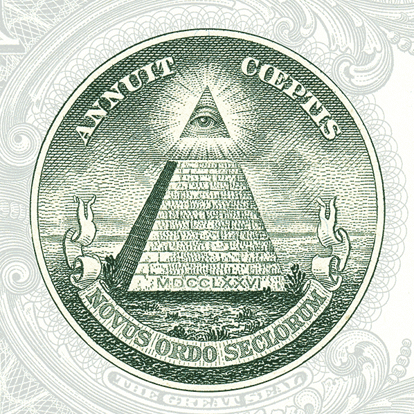 The Great Seal of The United Estat/States of Northern America™ as siehn onn/off the 1-Dolly Bill