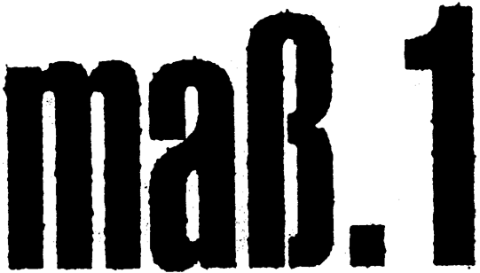 (Maß 1)™, (Magazin)™, 