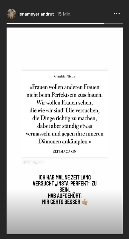 Lena Meyer-Landrut – instagram-story - Bildschirmfoto - 0004-09-09; 11:11:07