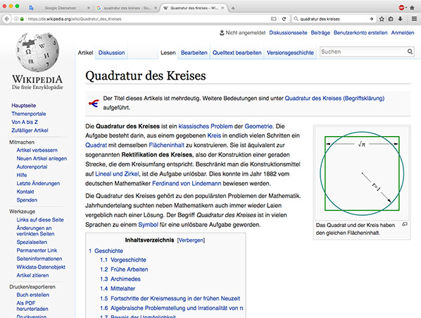 Quadratur des Kreises