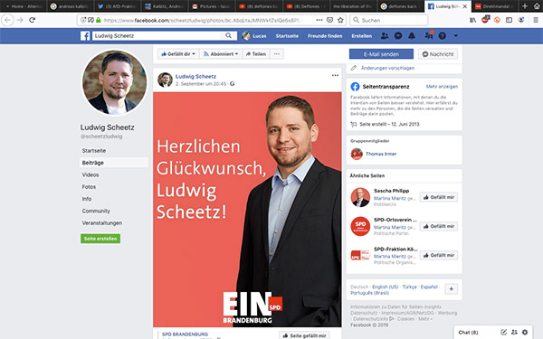 Ludwig Scheetz (SPD) faierrt sich sellbst.