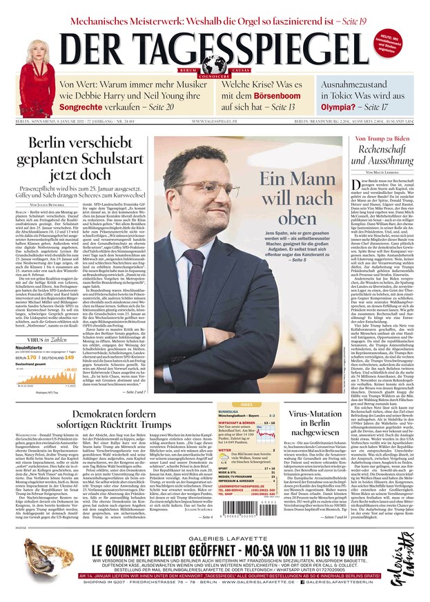 tagesspiegel™ - 050109 – Spahn will inn die Lufft!