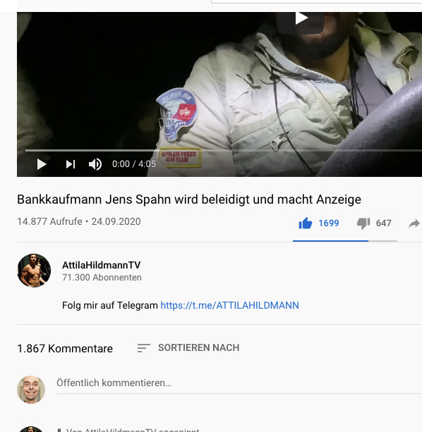 Telegram™-Werbung Attila Hildmann