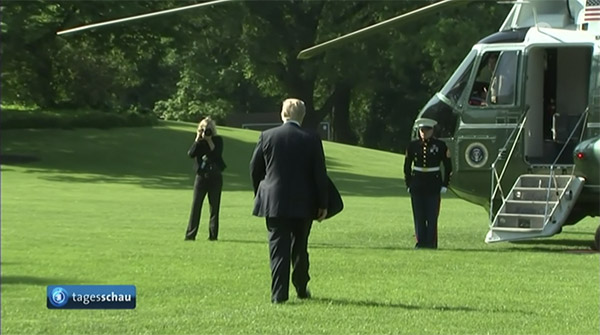 Donald Tarump / Trump / playing aims - tagesschau 0002